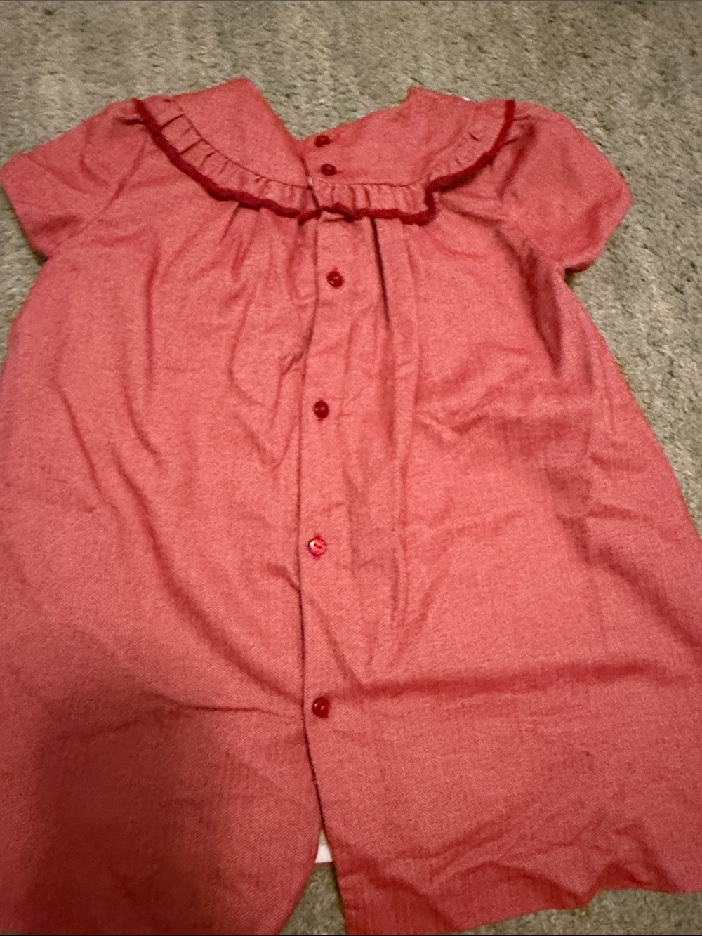 Red Ruffle Kids Dress - Picture 4 of 4